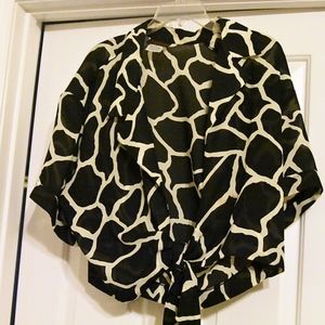 Cropped sheer jacket